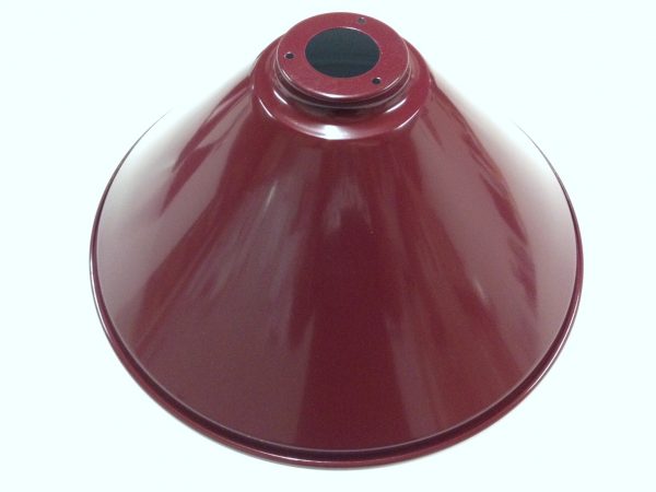 Brushed Stainless Light (3 x Burgundy Shades) 61 Inch