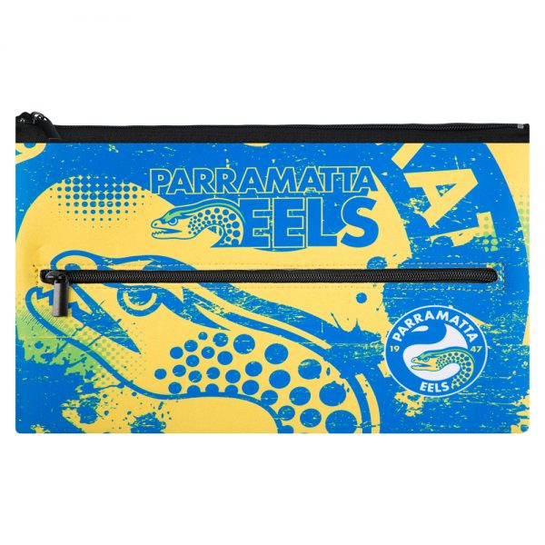 NRL BParramatta Eels QUALITY LARGE Pencil Case for School Work Stationary