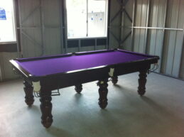 NPC Pool Table 8ft Classic Walnut & Brass with Purple felt