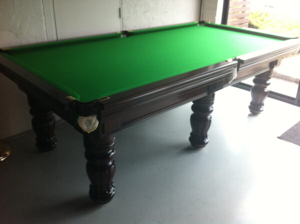 NPC Pool Table 8ft Royal DELUXE Walnut & Brass with Green Felt