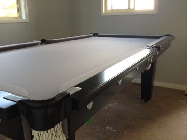 NPC Pool Table 7ft Classic Black with Stainless Steel Brackets and Buttons