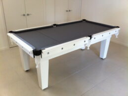 NPC Pool Table 7ft Classic White with Sainless Steel Brackets and Buttons