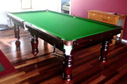NPC Pool Table 9ft Classic Rosewood & Satin Chrome pockets Green Felt