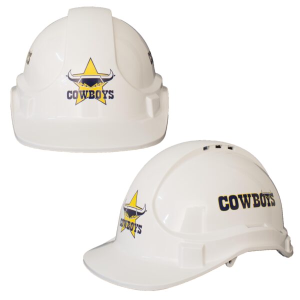North QLD Queensland Cowboys NRL Light Weight Vented Safety Hard Hat