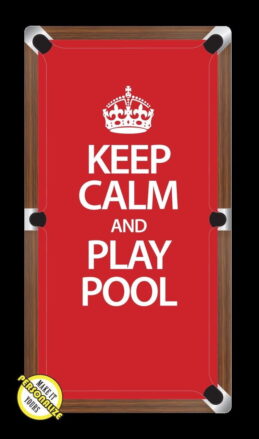 KEEP CALM RED Custom Made Printed Pool Snooker Billiard Table Felt Cloth