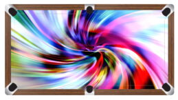 SWIRLY Custom Made Printed Pool Snooker Billiard Table Felt Cloth