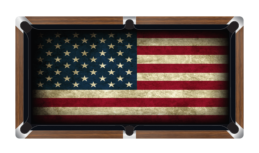 USA FLAG Custom Made Printed Pool Snooker Billiard Table Felt Cloth