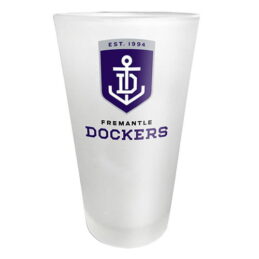 Fremantle Dockers Freo AFL FROSTED Conical Glass 450ml