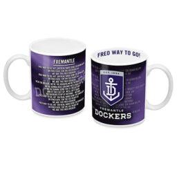 Fremantle Dockers Freo AFL Coffee Mug with Team Song 330ml