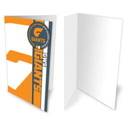 Greater Western Giants AFL Gift Card & Team BADGE Birthday Christmas Fathers Mothers Day