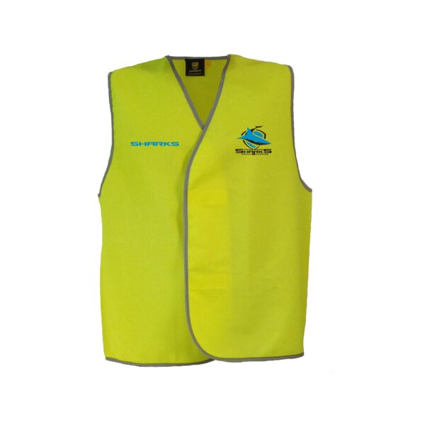 Cronulla Sharks NRL HI VIS Safety Work Vest Shirt: YELLOW