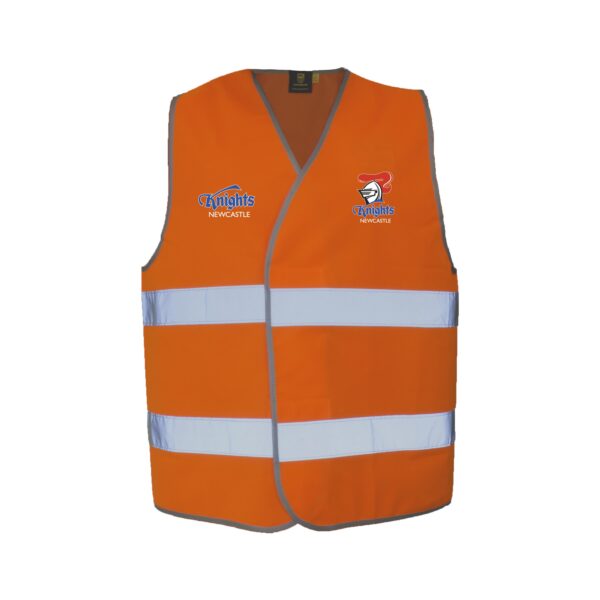 Newcastle Knights NRL HI VIS Safety Work Vest Reflective Shirt: ORANGE Wear Gift