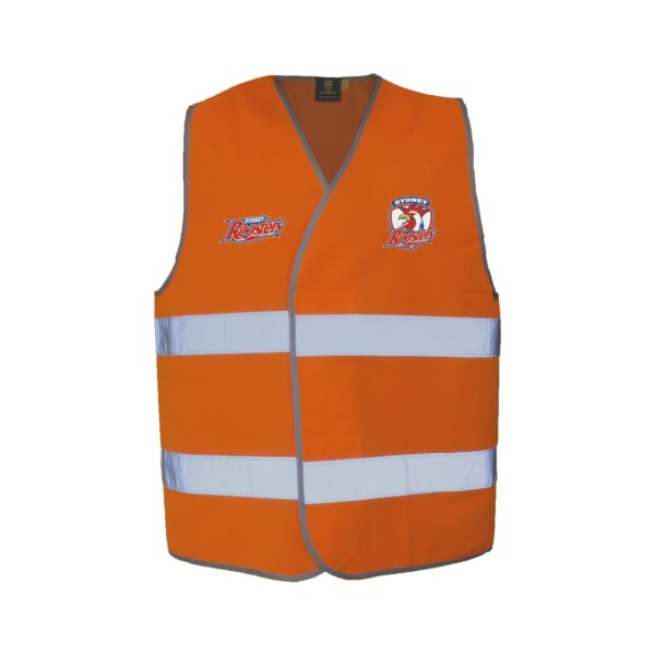Sydney Roosters NRL HI VIS Safety Work Vest Reflective Shirt: ORANGE Wear Gift