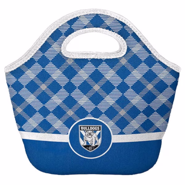 Canterbury Bulldogs NRL Neoprene Cooler Shopping Bag Top Pocket with Zip and Handle