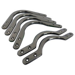 Pool Snooker Billiard Table BLACK Chrome Pocket Brackets Set Economy