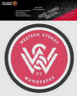 Western Sydney Wander A-League 4WD Car Glass See-Thu Decal Sticker