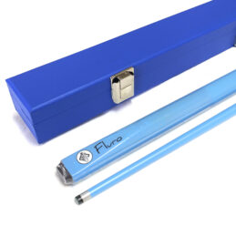 FLURO Blue Pool Snooker Billiard Cue and Case