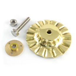 Pool Snooker Billiard Table Brass Adjustable Foot Scalloped Large 120mm (Foot, Bolt, Flange)