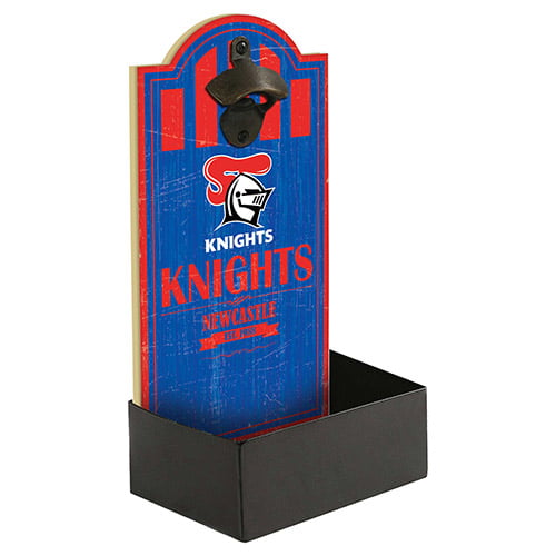 NRL019WG KNIGHTS BOTTLE OPENER WITH CATCHER