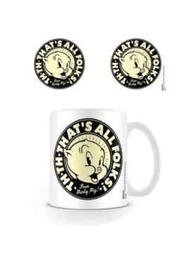 Looney Tunes Porky Pig That's All Folks! Character Coffee Mug Cup