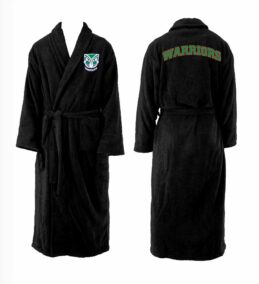 New Zealand NZ Warriors NRL Adult Polyester Dressing Gown Bath Robe