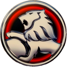LARGE HOLDEN Lion Red Metal Bar Sign Round Single Sided 560mm