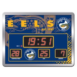 Parramatta Eels NRL SCOREBOARD Digital LED Wall Clock Calendar Temperature Display Sign