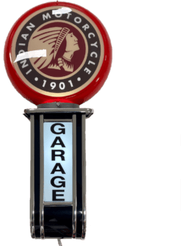 Massive Indian Motorcycle 1901 GARAGE Wall Sign Led Bar Lighting Light RED