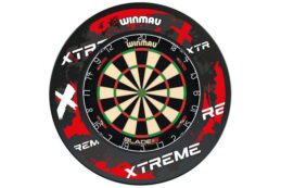 Winmau Blade 6 DUAL CORE Dart Board + Extreme Retro Dartboard Surround
