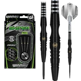 WINMAU Sniper Black Natural Finish 90% Tungsten Darts 22g - 24 Gram