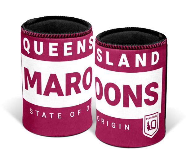 2025 State of Origin QLD Queensland Maroons Logo Can Stubby Cooler