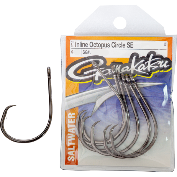 Gamakatsu Inline Octopus Circle Fishing Hooks Size 6 to 8/0